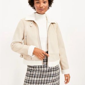 Suede fur Aviator Kacket